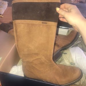 Only been worn once Sebago boots!